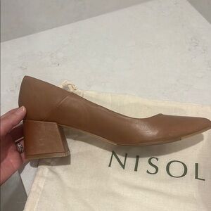 Nisolo Women's Brown Leather Block Heels